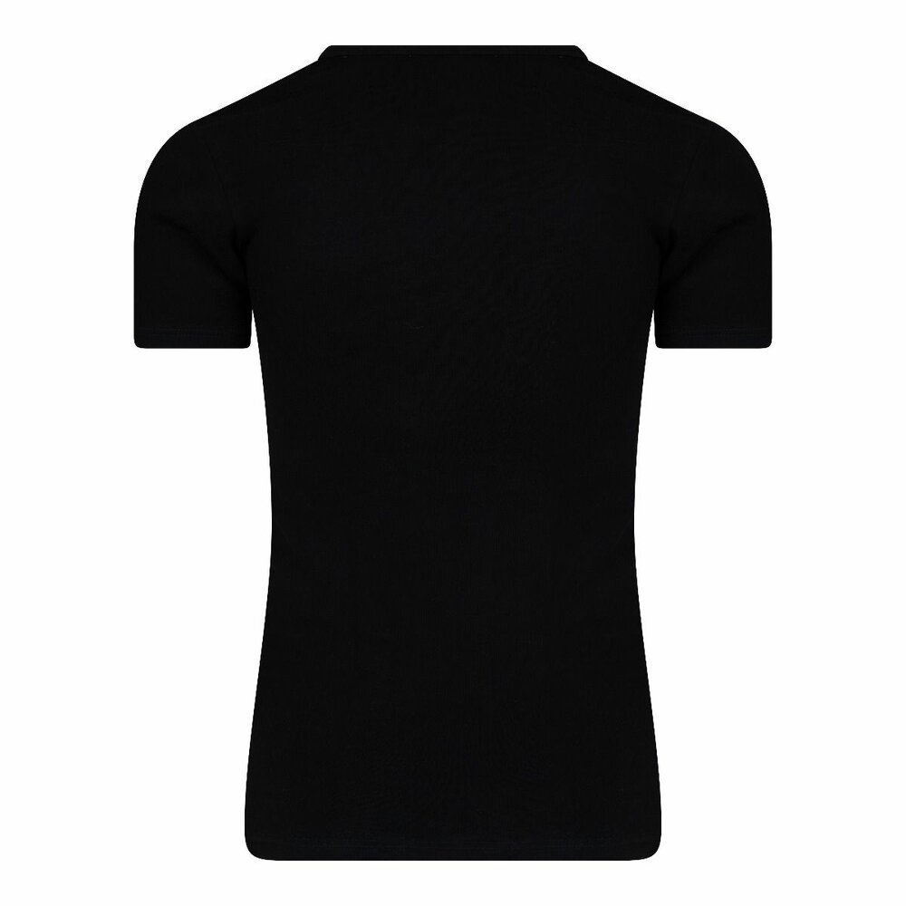 Heren T-shirt met diepe V-hals en K.M. M3000 Zwart