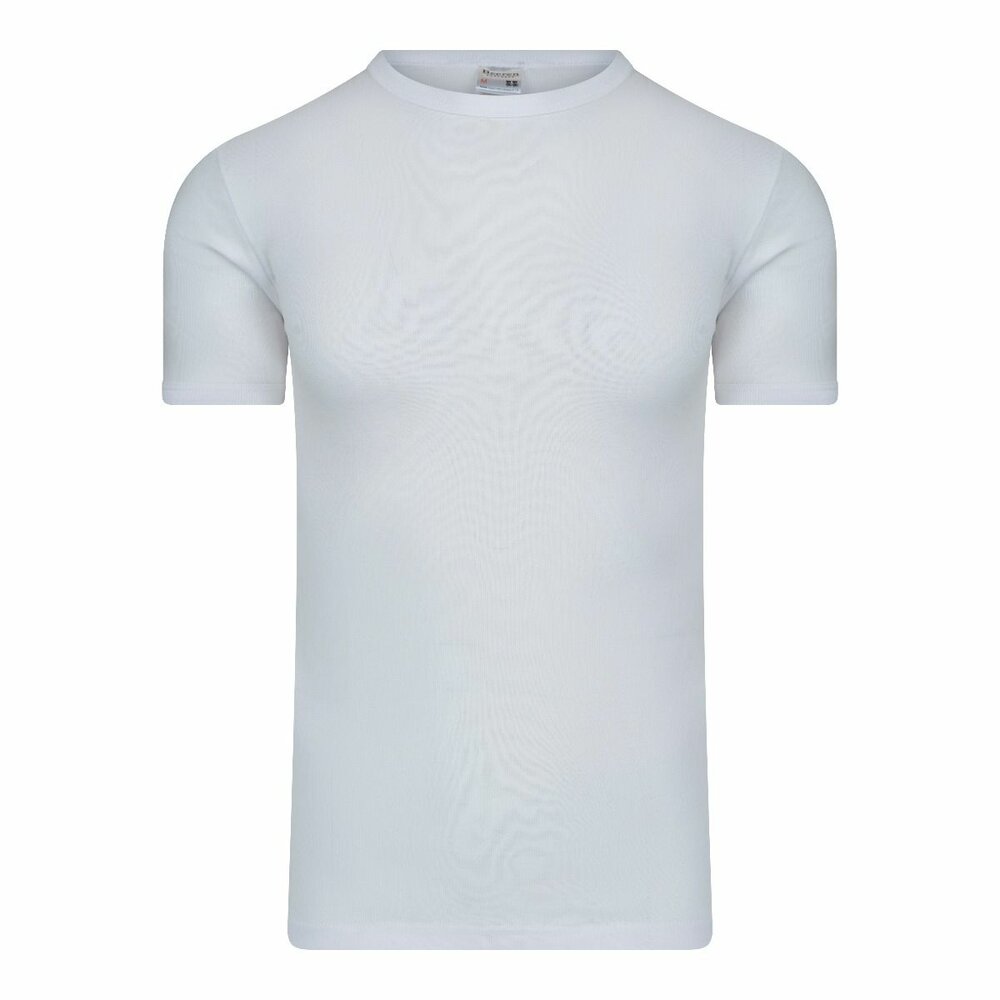 Heren T-shirt met O-hals en K.M. M3000 Wit