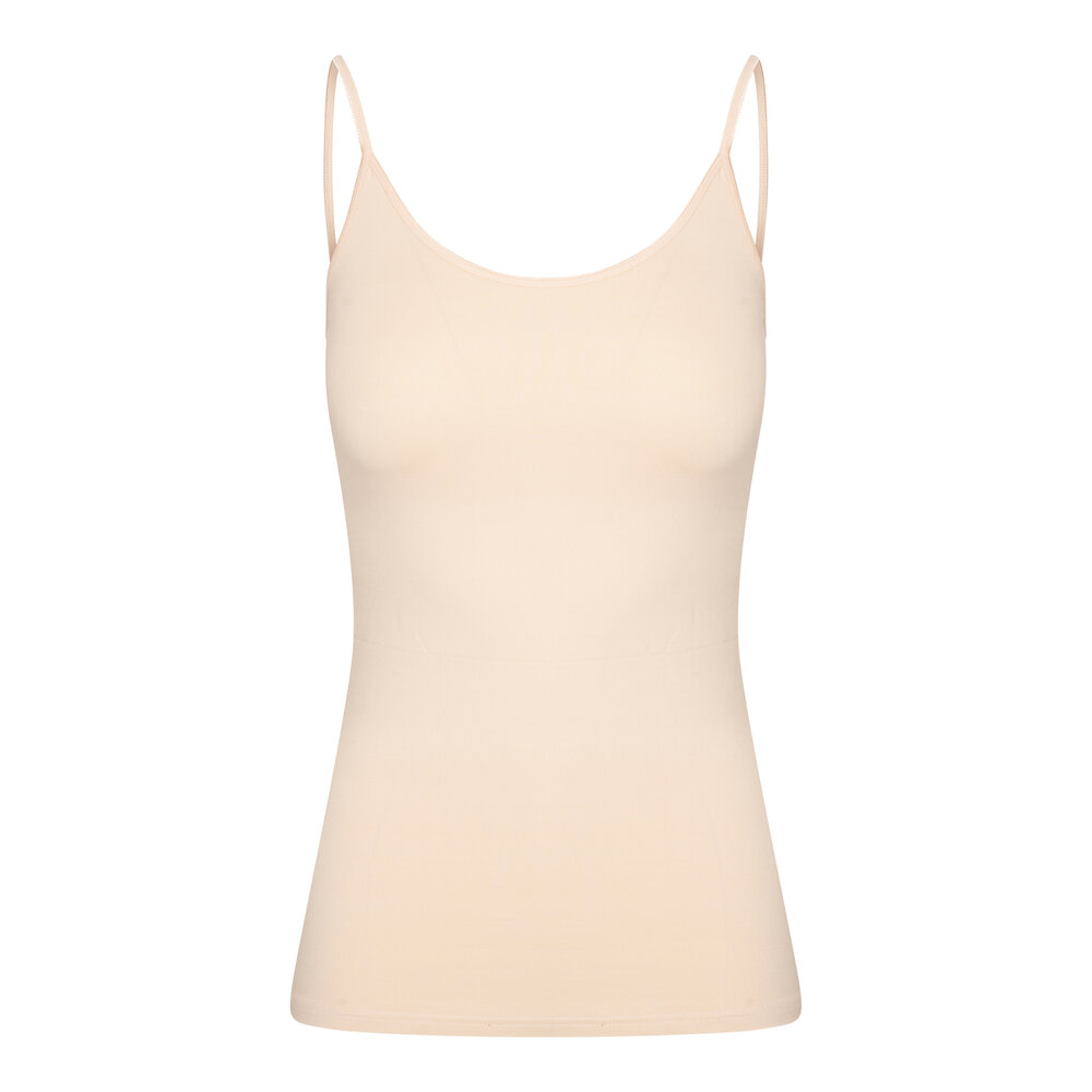 Dames spaghetti hemd Elegance Ivory Cream (Huidskleur)