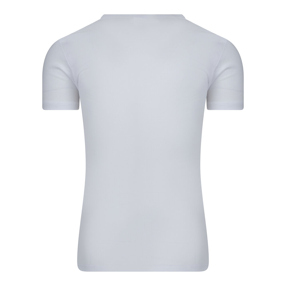 Extra lang heren T-shirt met diepe V-hals M3000 Wit
