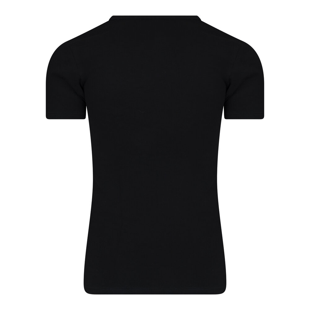 Extra lang heren T-shirt met Diepe V-hals M3000 Zwart