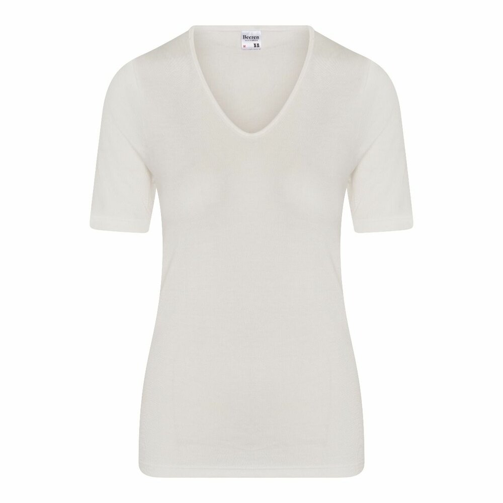 Thermo Dames shirt met met korte mouw Wolwit
