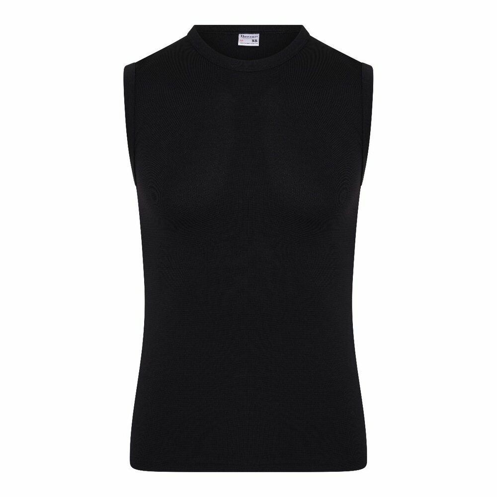 Heren mouwloos shirt met O-Hals Beeren Young (Tactel) Zwart