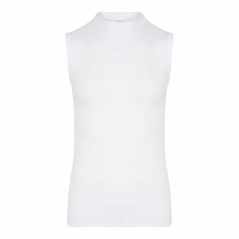 Heren mouwloos shirt O-Hals Comfort Feeling Wit