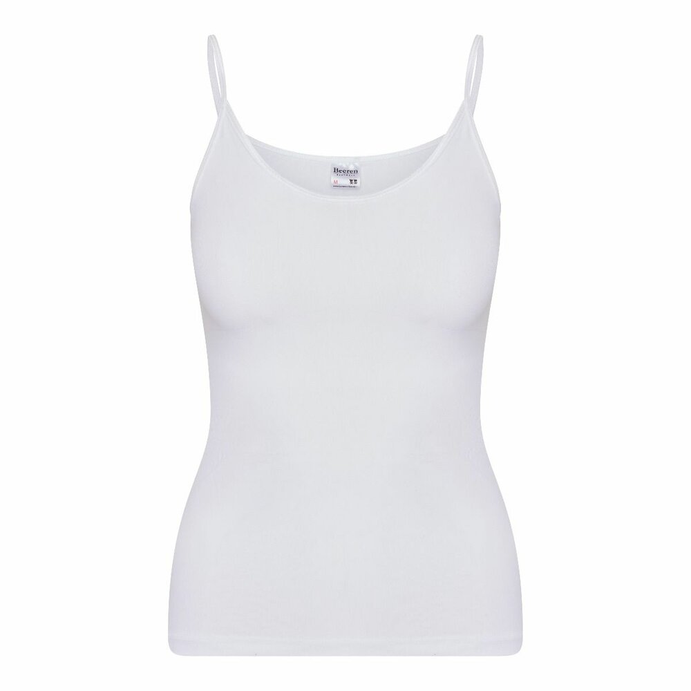 Dames hemd spaghetti bandje Beeren Young (Tactel) Wit