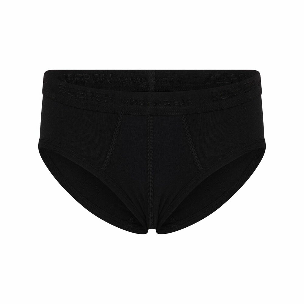 2 pack jongens slip Beeren Young (Tactel) Zwart