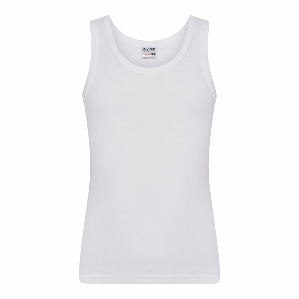 Jongens singlet Beeren Young (Tactel) Wit