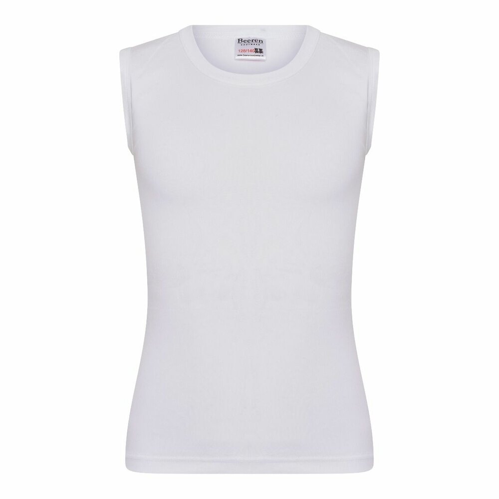 Jongens mouwloos shirt Beeren Young (Tactel) Wit