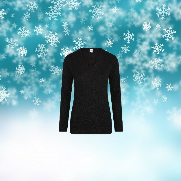 Thermo Dames shirt met L.M. Zwart