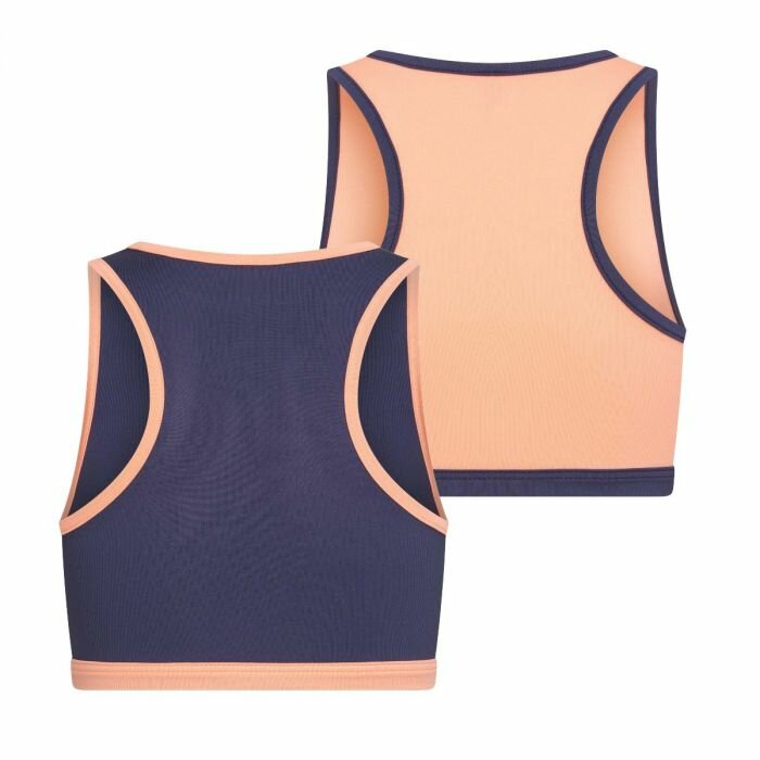 2-Pack Mix&amp;Match meisjes hesjes Zalm/D.Blauw