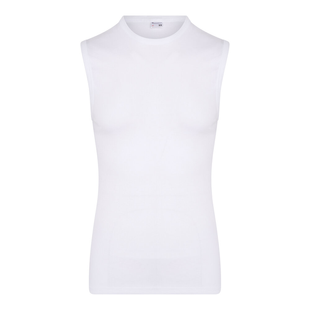 10-pack Heren mouwloos shirt met O-Hals M3000 Wit