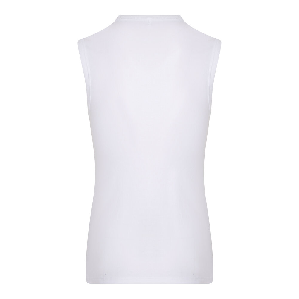 10-pack Heren mouwloos shirt met O-Hals M3000 Wit