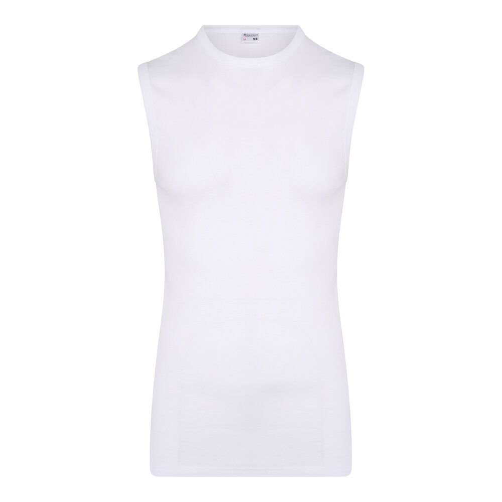 10-pack Extra lang heren mouwloos shirt O-Hals M3000 Wit