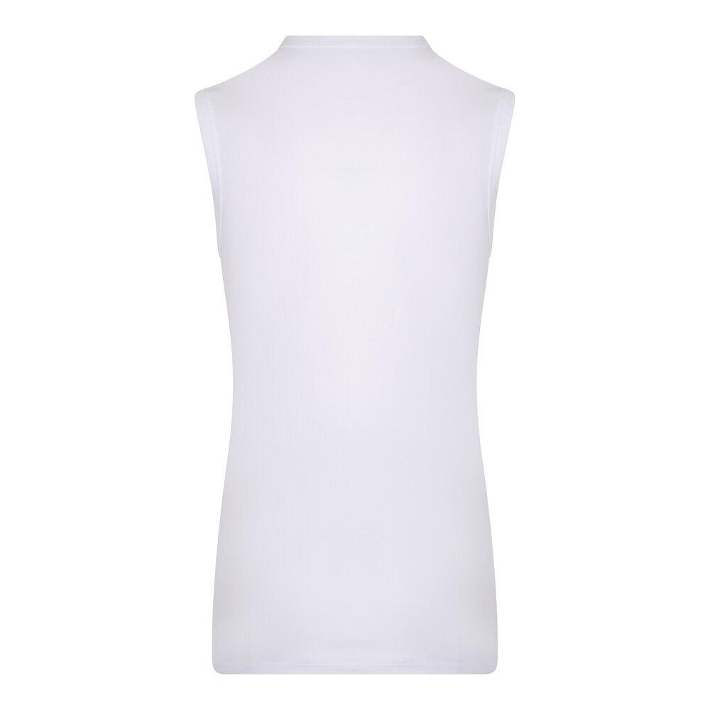 10-pack Extra lang heren mouwloos shirt O-Hals M3000 Wit