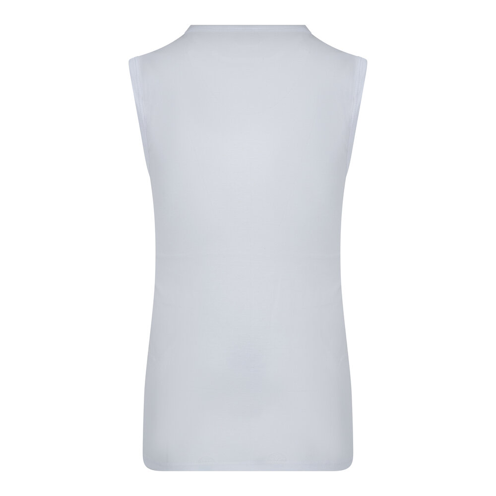 10-pack Heren mouwloos shirt met V-hals M3000 Wit