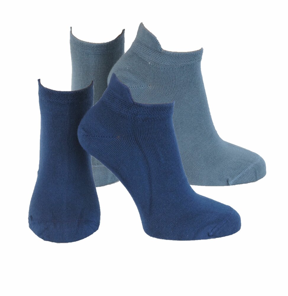 2-Paar Naadloze Bamboe Shortsocks met Lip 