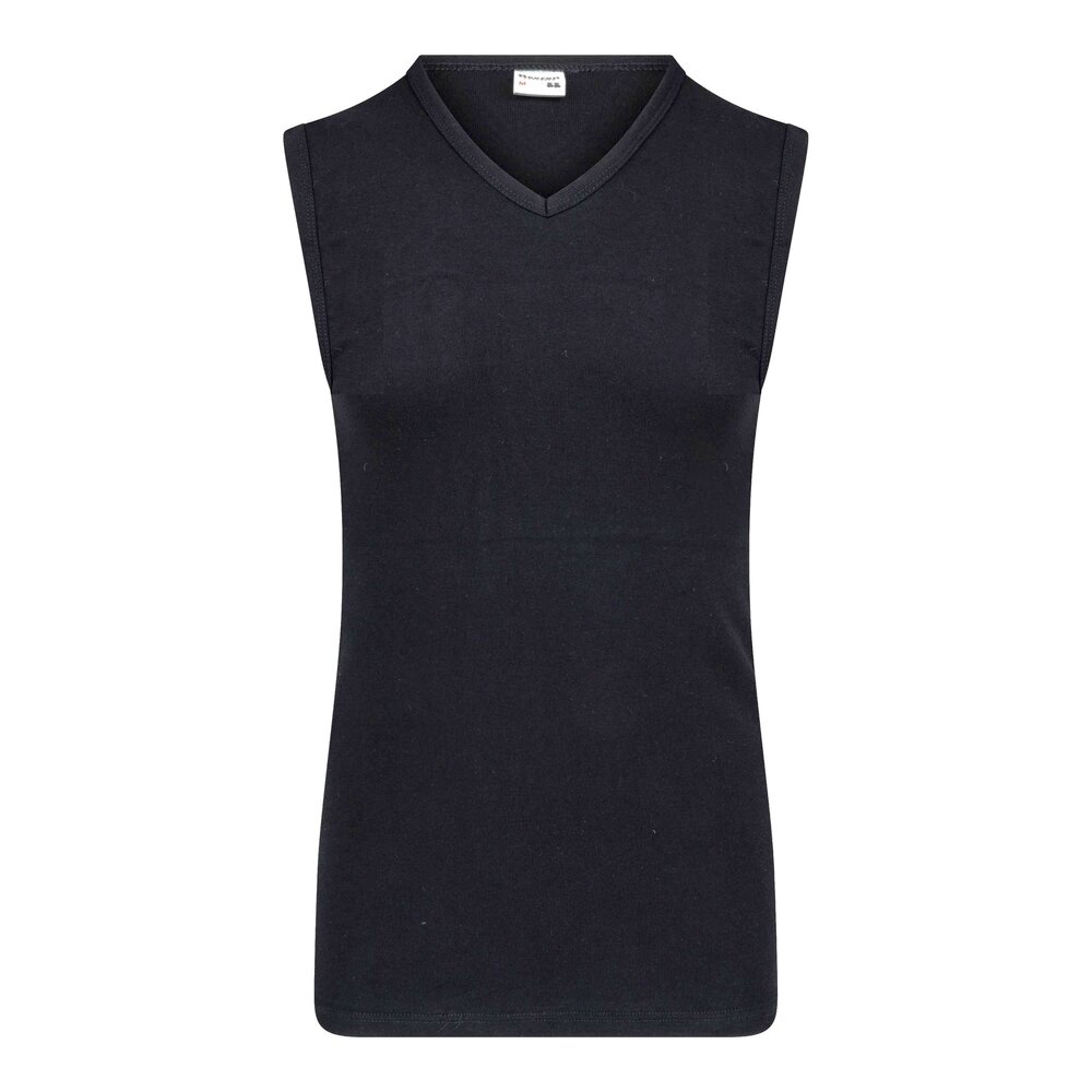 10-pack Heren mouwloos shirt met V-hals M3000 Zwart
