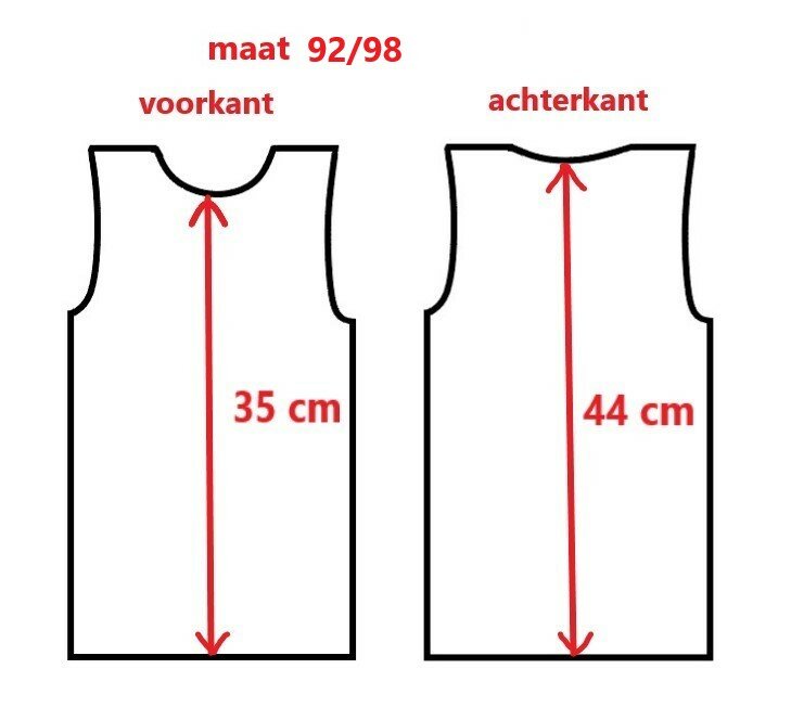 Jongens mouwloos shirt Beeren Young Ricardo Geel