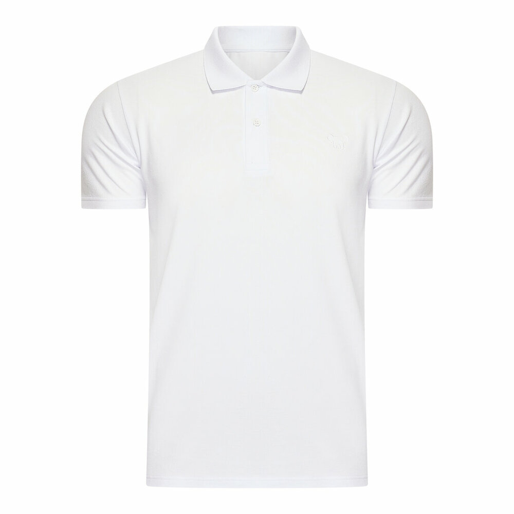 Beeren Heren Polo Izaak Pique Korte mouw Wit