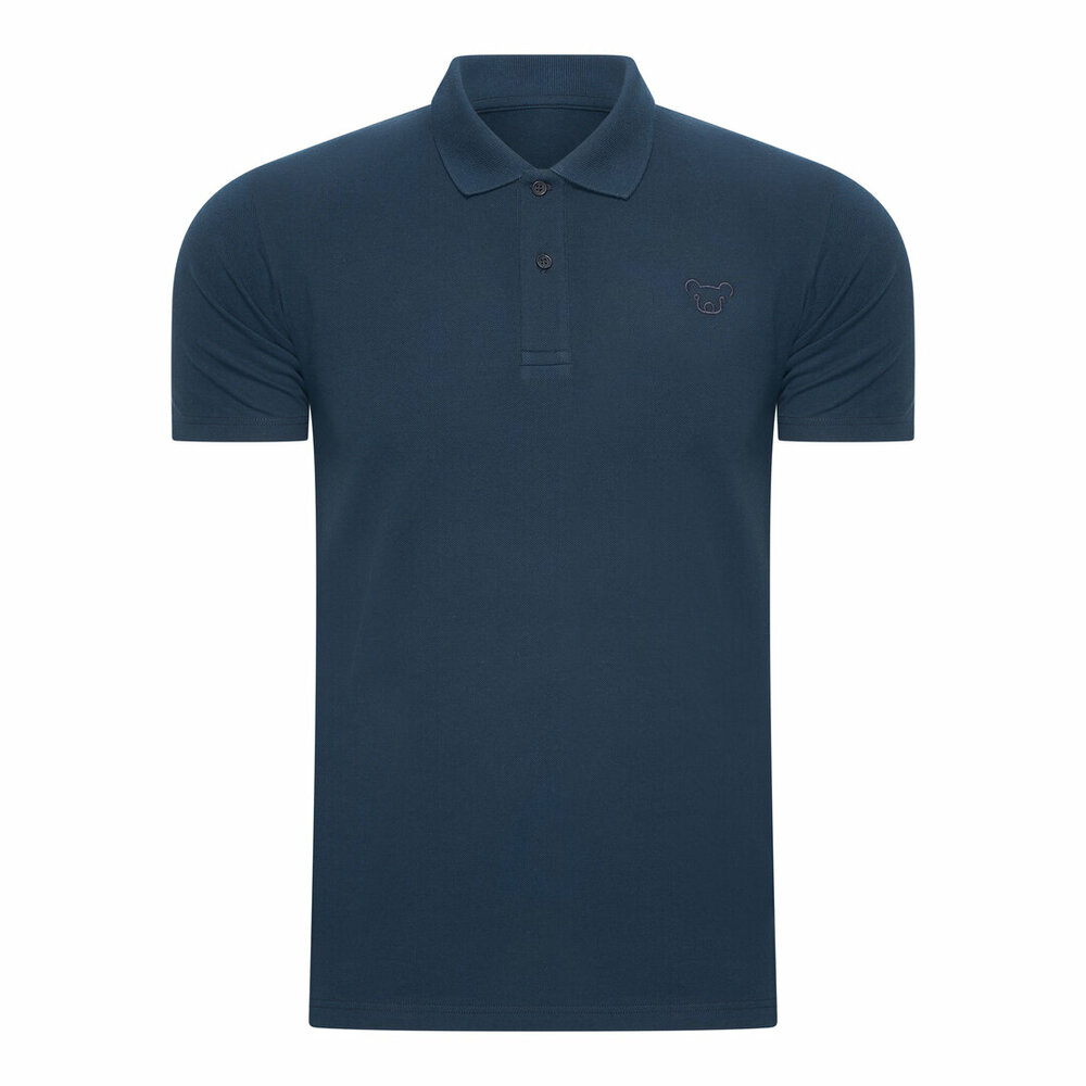 Beeren Heren Polo Izaak Pique Korte mouw Marine