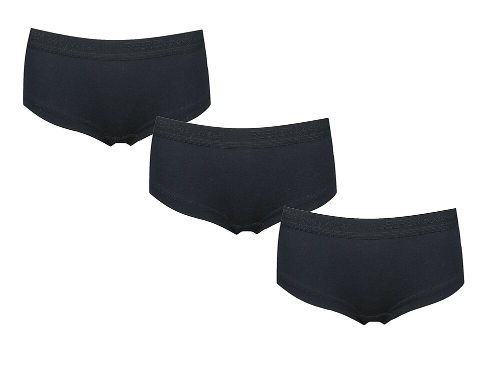 3-Pack Dames Hipsters Beeren Young Zwart