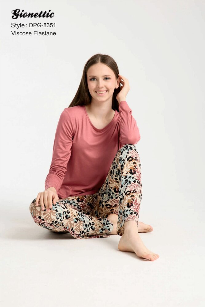 Dames Pyjama Ruby van Gionettic met lange mouw 
