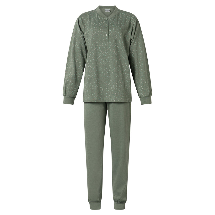 Dames pyjama 100% tricot Katoen Groen 