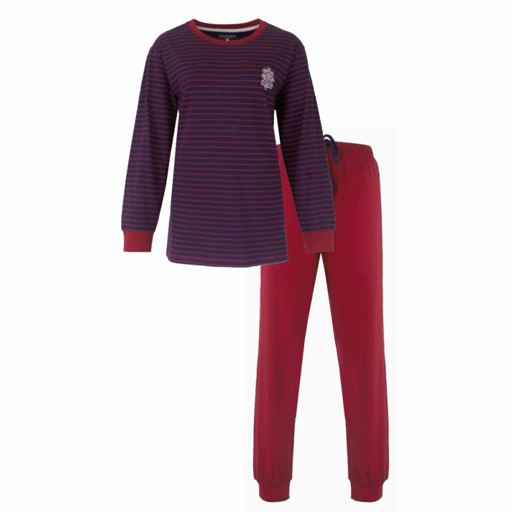 Irresistible 100% katoen  tricot dames pyjama Rood/Marine