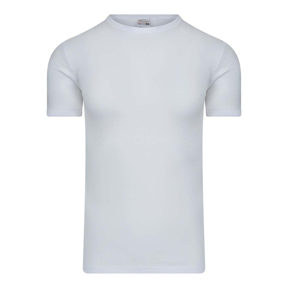9+1 GRATIS Heren T-shirts met ronde hals en K.M. M3000 Wit 