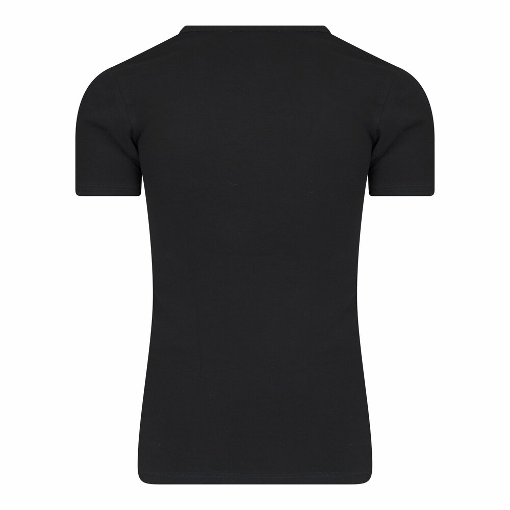 Heren T-shirt met diepe V-hals en K.M. M3000 Zwart
