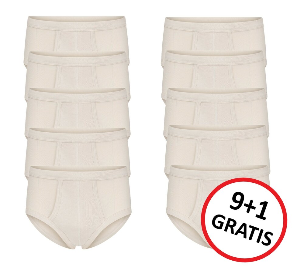 9+1 GRATIS heren slips M3000 Huid