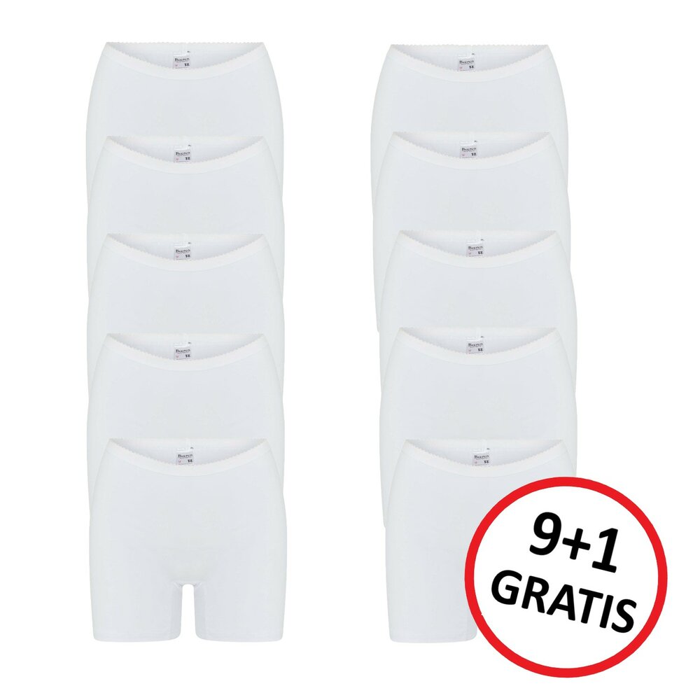 9+1 GRATIS dames boxershorts Softly Wit 