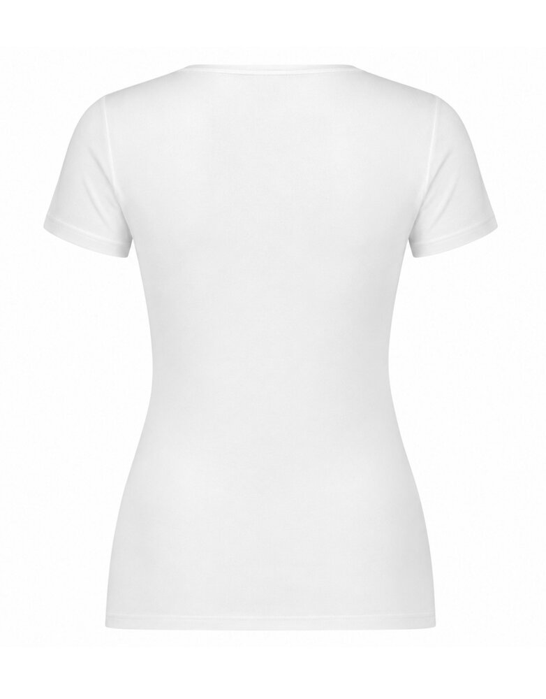 2-pack Dames  Beeren  T-shirt met  V-hals en korte mouw M3000 Wit