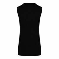 Extra lang heren mouwloos shirt O-Hals M3000 Zwart