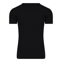 Extra lang heren T-shirt met Diepe V-hals M3000 Zwart