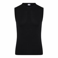 Heren mouwloos shirt met O-Hals Beeren Young (Tactel) Zwart