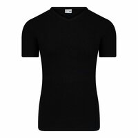 Heren T-shirt met V-hals en K.M. M3000 Zwart