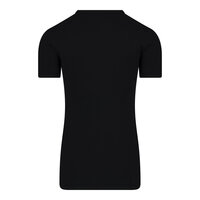 Extra lang heren T-shirt met V-hals M3000 Zwart