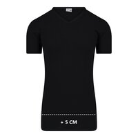 10-Pack Extra lange heren T-shirts met V-hals M3000 Zwart