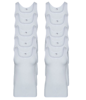 10-Pack heren singlets M3000 Wit