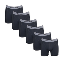 6-Pack Gionettic Bamboe Heren boxershorts Zwart