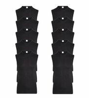 10-pack Heren mouwloos shirt met O-Hals M3000 Zwart