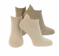 2-Paar Naadloze Bamboe Shortsocks met Lip 