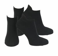2-Paar Naadloze Bamboe Shortsocks met Lip 