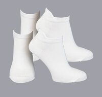 2-Paar Naadloze Bamboe Shortsocks met Lip 