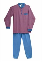 Gentlemen Heren pyjama met knoopsluiting Bordeau
