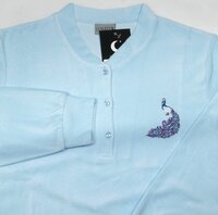 Dames  badstof pyjama met lange mouw  Blue