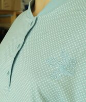 Katoenen dames pyjama   met &nbsp;een knoopsluiting - Groen
