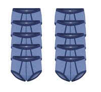 10-Pack heren slips M2000 Blauw