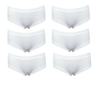 6-Pack Dames Hipsters Beeren Young Wit